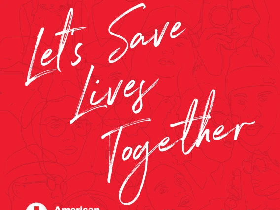 "Let's Save Lives Together" American Red Cross poster