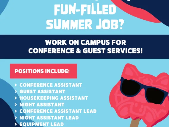 Summer Job by Housing and Residential Life flyer