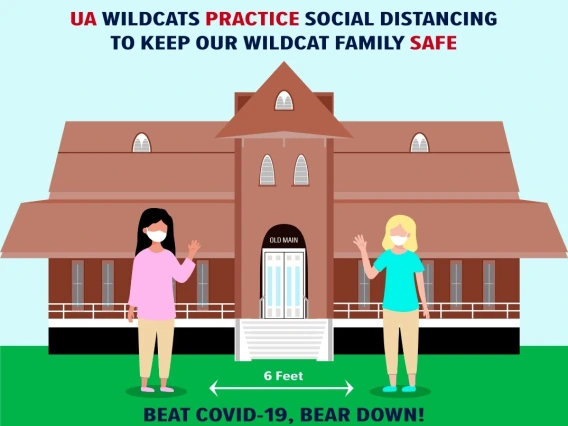 To stop covid wildcats social distance