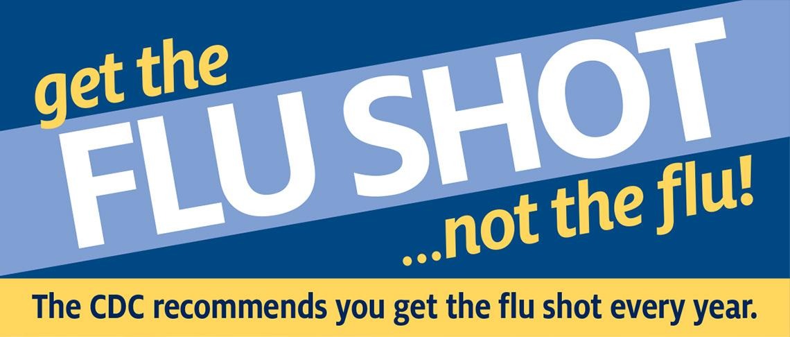 "Get the flu shot!" poster